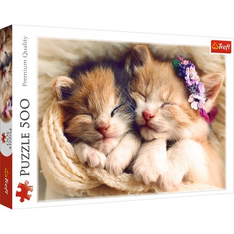 TREFL Puzzle Układanka 500 Elementów Premium Quality ŚPIĄCE KOTKI 37271