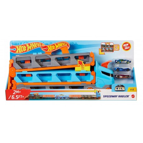 HOT WHEELS Transporter Wyścigowy 2w1 GVG37