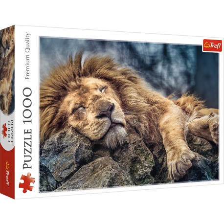 TREFL Puzzle Układanka 1000 Elementów Premium Quality ŚPIĄCY LEW 10447