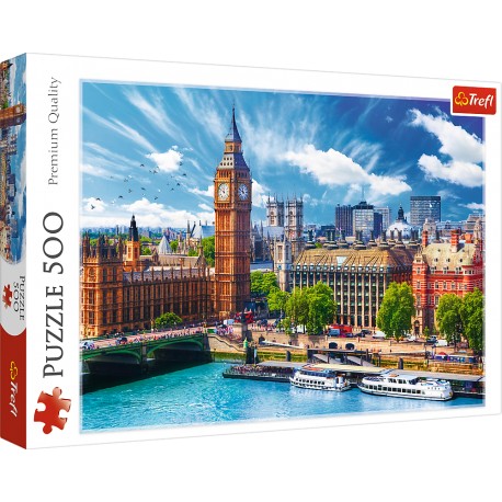 TREFL Puzzle Układanka 500 Elementów Premium Quality Anglia Londyn SŁONECZNY LONDYN 37329