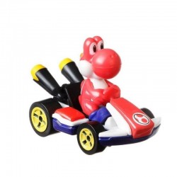 HOT WHEELS SUPER MARIO MARIOKART Pojazd z figurką RED YOSHI GPD90