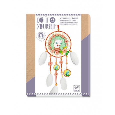 DJECO Zestaw artystyczny Zrób to sam Łapacz snów "Kot" 07960