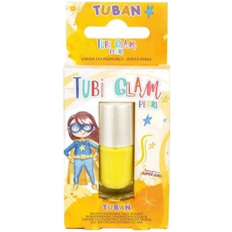 TUBAN Tubi Glam ZMYWALNY WODĄ LAKIER DO PAZNOKCI Żółty perłowy 4610