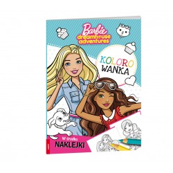 Ameet Książeczka KOLOROWANKA Z NAKLEJKAMI Barbie Dreamhouse Adventures 7810