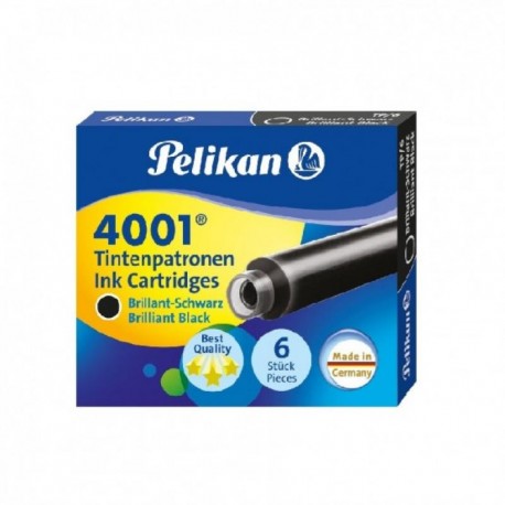 Pelikan Naboje atramentowe do piór Czarne 6 sztuk 1215