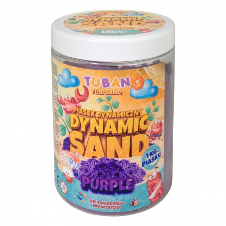 TUBAN Piasek dynamiczny 1 kg Fioletowy w słoiku 3556