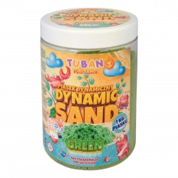 TUBAN Piasek dynamiczny 1 kg Zielony w słoiku 3555