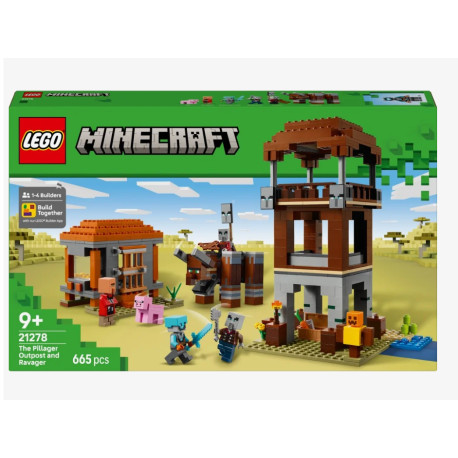 Klocki LEGO Minecraft 21278 Kryjówka rozbójników i dewastatorów