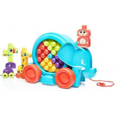 FISHER-PRICE FFG21 FFY13 - Klocki Mega Bloks - DUŻY SPACEROWY SŁONIK
