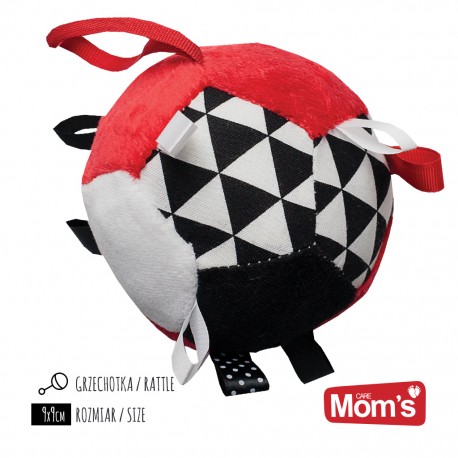 HENCZ TOYS 941 - MOM'S CARE- Grzechotka - Zawieszka - PIŁECZKA CZERWONA