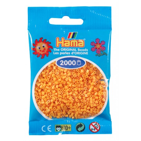 Hama - Mini - 50160 - Koraliki Jasny Pomarańczowy - Zestaw Uzupełniający 2000 szt.