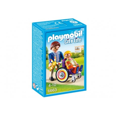 PLAYMOBIL 6663 CITY LIFE Szpital - Dziecko na Wózku Inwalidzkim