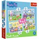 TREFL Puzzle Układanka 4w1 WSPOMNIENIA Z WAKACJI PEPPY 34359